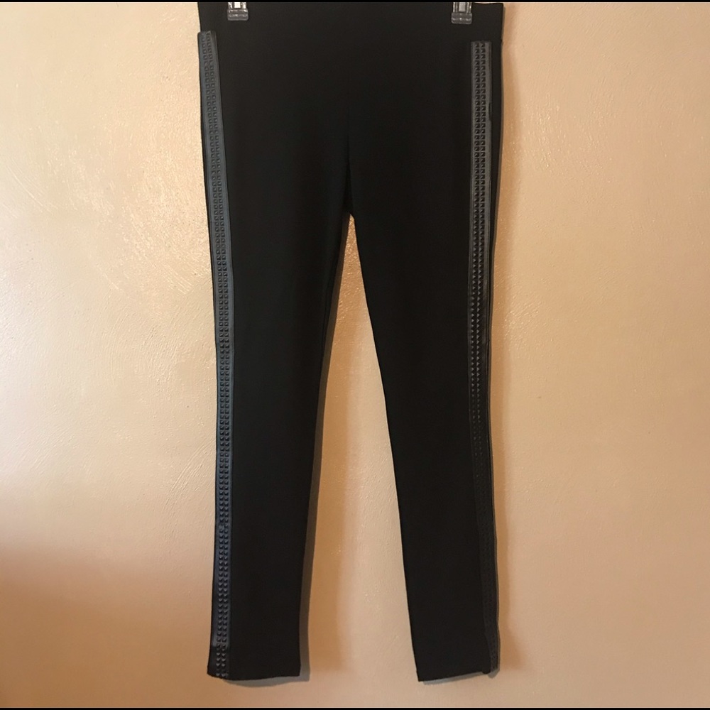 Boom Boom Jeans black legging/pants faux trim L